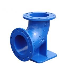 Ductile Iron Flanged 90 Degree Duckfoot Bend for Potable Water (Blue)