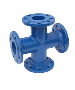 Ductile Iron Flanged Cross for Potable Water (Blue)