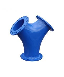 Ductile Iron Flanged Y Piece for Potable Water (Blue)