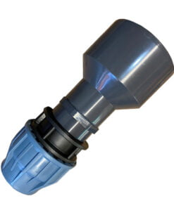 110mm Sewer Discharge Connection - MDPE Compression Fitting to 110mm Glue Socket