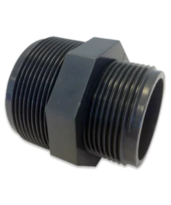 Grey PVC Reducing Nipple 2 Inch x 1½ Inch Male Thread