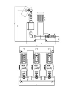 DAB 3 KVC AD Triple Pump Booster Set
