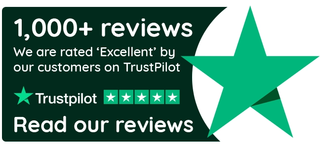 We have over 1,000 reviews on Trustpilot - read our customer reviews
