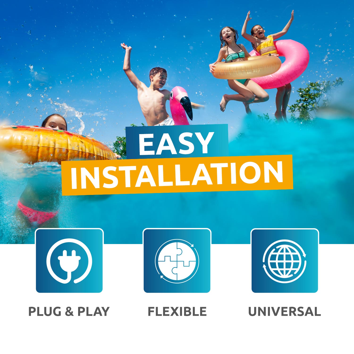 Poolex Nano Ultra Compact Heat Pump with Wi-Fi for Above-Ground Swimming Pools