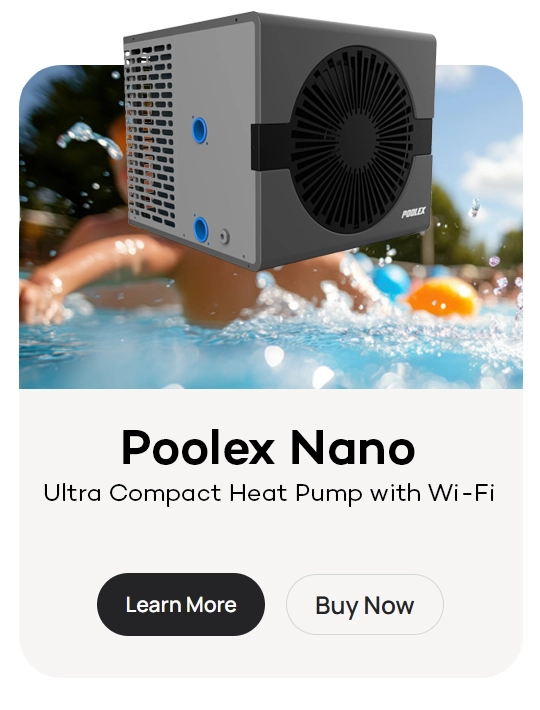 Poolex Nano Ultra Compact Heat Pump with Wi-Fi for Above-Ground Swimming Pools