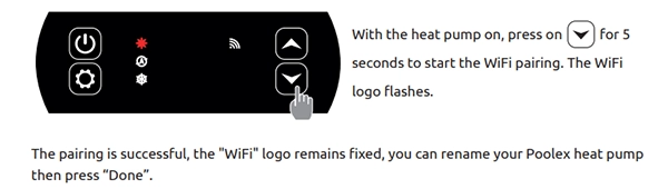 Poolex Nano Wi-Fi Pairing Procedure