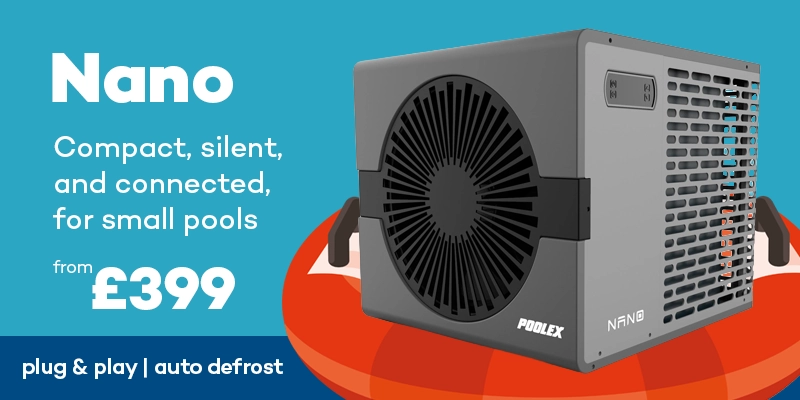 Poolex Nano Ultra Compact Heat Pump with Wi-Fi for Above-Ground Swimming Pools