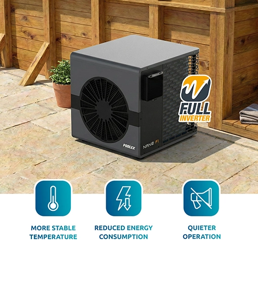 Poolex Nano FI Compact Full Inverter Heat Pump for Above-Ground Pools