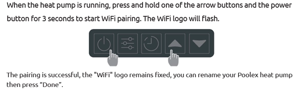 Poolex Nano Wi-Fi Pairing Procedure