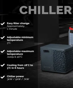 NetSpa UFC Inflatable Ice Bath with Poolex 3kW O'Spa Flow Heat Pump