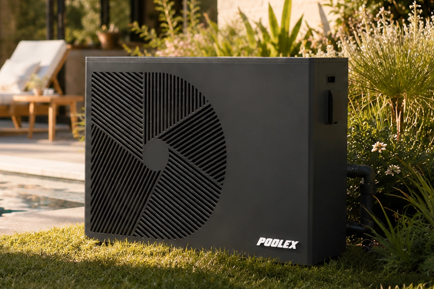 A Poolex Silverline pool heat pump