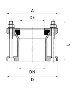 Ductile Iron PN16 Universal Flange Adaptor